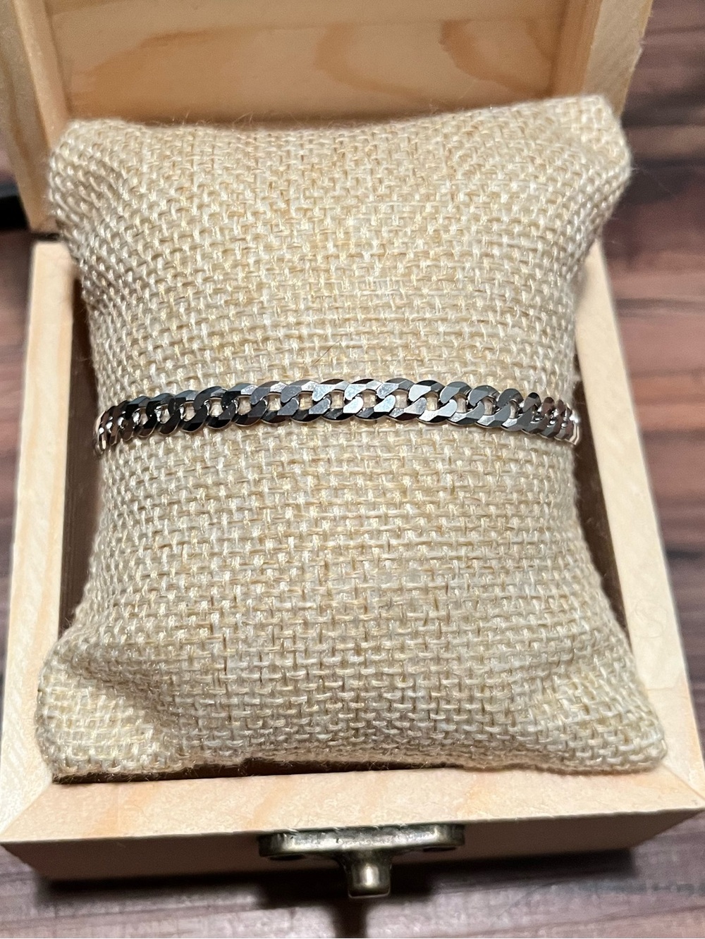 925 Sterling Silver Cuban Link Bracelet 7inches